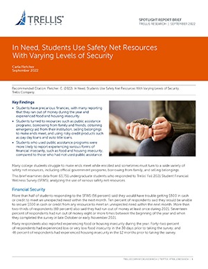 In Need, Students Use Safety Net Resources With Varying Levels Of Security