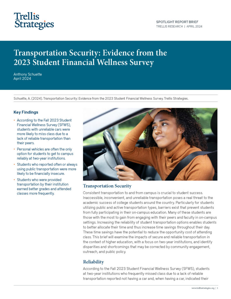 Transportation Security: Evidence from the 2023 Student Financial Wellness Survey